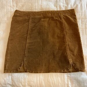 Brandy Melville Brown Corduroy Mini Skirt